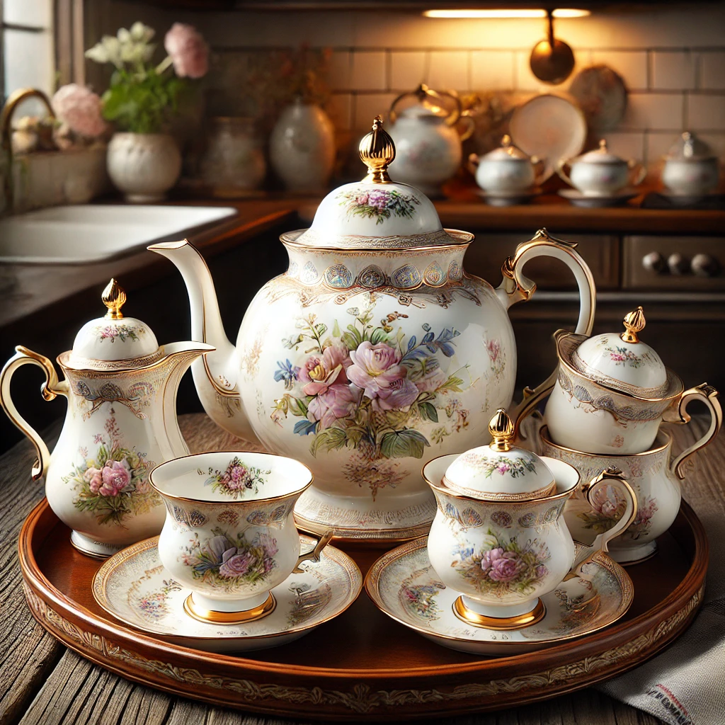 Elegance in Porcelain Tea Set